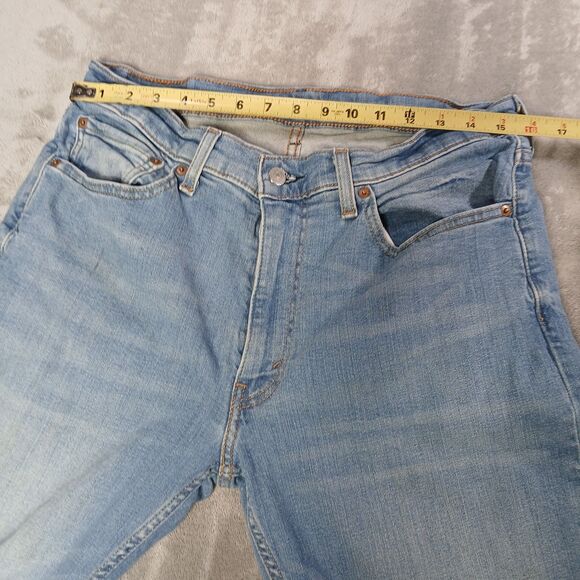 Levis 514 Jeans Mens 34x32 Blue Classic Straight Fit Faded Stretch Denim Sultan - Picture 8 of 14